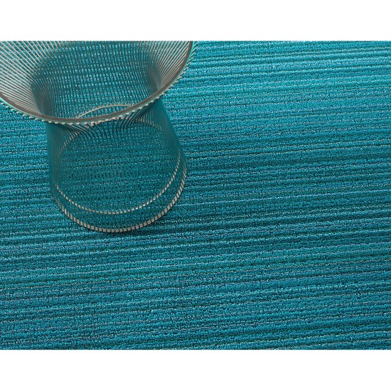  24×36 Shag Rug Turquoise Skinny Stripe