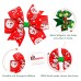  8pcs Christmas Ribbon Hair Clip,3Inch Bow Hair Pin for Baby Girls, Christmas, Birthday, Preschool Gift for Toddler Girls, Preschoolers, Kindergarten Girls, Snowflake