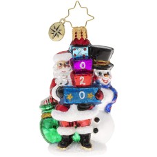 Christopher Radko Hand-Crafted European Glass Christmas Ornament, 2020 Winter Friends Gem