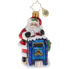 Christopher Radko Hand-Crafted European Glass Christmas Ornament, Dear Santa Gem