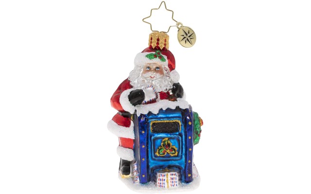  Hand-Crafted European Glass Christmas Ornament, Dear Santa Gem