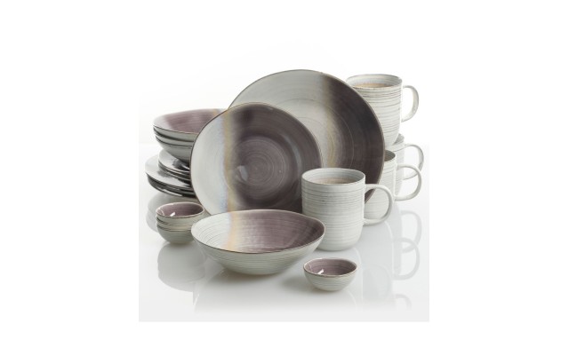  Laurie Gates Cravings by Chrissy Teigen Aubergine Blush 20-piece Dinnerware Set