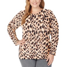 Cuddl Duds Plus Size Fleecewear With Stretch Crewneck Top 2x