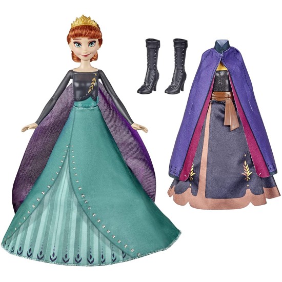 Disney’s Frozen 2 Anna’s Queen Transformation Fashion Doll with 2 Outfits and 2 Hair Styles