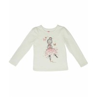 Epic Threads Long Sleeve Puff Holiday Ivory 3T