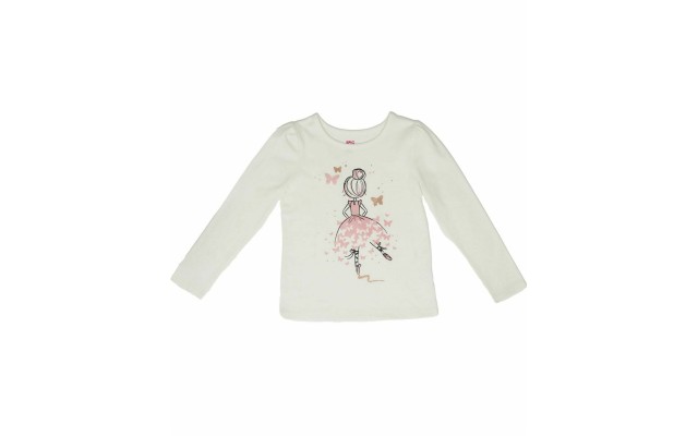 Epic Threads Long Sleeve Puff Holiday Ivory 3T