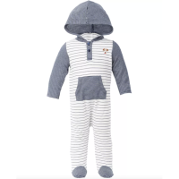 First Impressions Baby Boys Stripe Dog Coverall Set (Navy, 6-9 Months)
