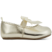 Baby Girls Gold Scallop Walker Flat