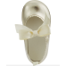  Baby Girls Gold Scallop Walker Flat