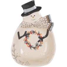 Fitz and Floyd Wintry Woods Snowman Serve Bowl