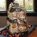 Fitz & Floyd Halloween Harvest Haunted House Cookie Jar (10.5″L x 8.75″W x 15″H)