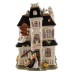 Fitz & Floyd Halloween Harvest Haunted House Cookie Jar (10.5″L x 8.75″W x 15″H)