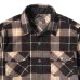  Men's Plaid Fleece Shirt, Black, Large