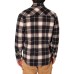  Men's Plaid Fleece Shirt, Black, Large