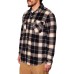  Men's Plaid Fleece Shirt, Black, Large