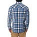  Men's Plaid Fleece Shirt, Blue, Medium