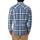  Men's Plaid Fleece Shirt, Blue, X-Large