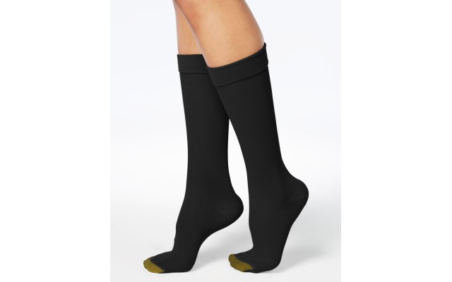  womens Moderate Compression Ribbed Over the Calf Socks
