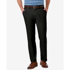 Haggar Men’s Cool 18 Pro Straight Fit Flat Front Superflex Waistband Pant Black 42×32
