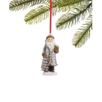 Holiday Lane Birds & Boughs Forest Santa Ornament