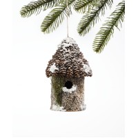 Holiday Lane Birds & Boughs Pinecone Cabin Ornament