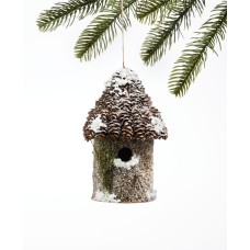 Holiday Lane Birds & Boughs Pinecone Cabin Ornament