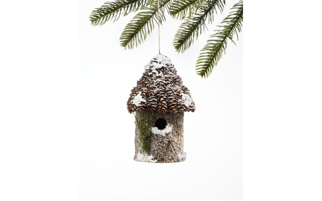  Birds & Boughs Pinecone Cabin Ornament