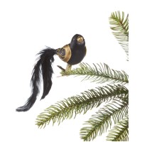 Holiday Lane Black Tie Black Bird Ornament