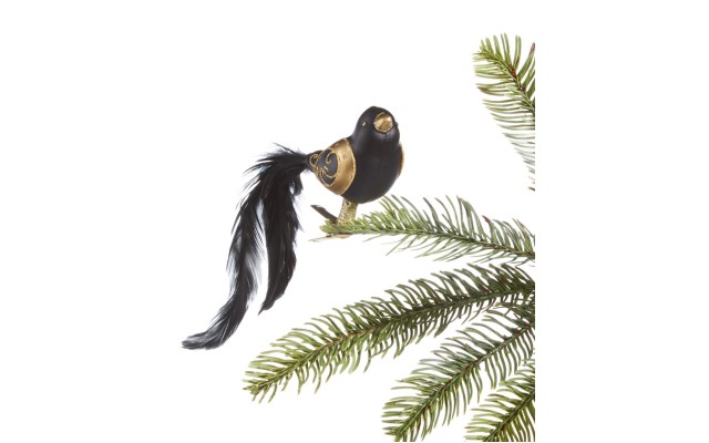  Black Tie Black Bird Ornament