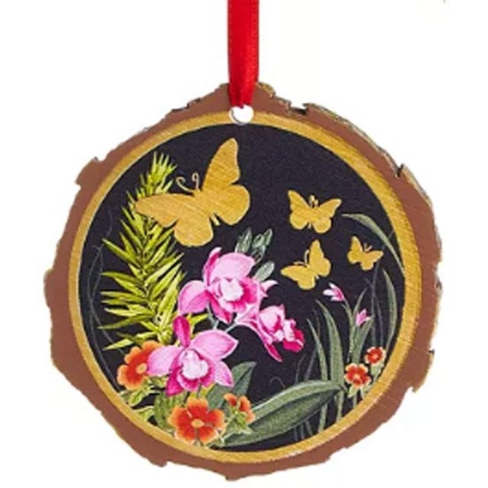  Bugs & Botanical Butterfly Disc Ornament