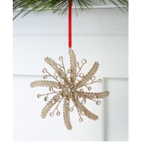 Holiday Lane Crystal Elegance Iron Snowflake Ornaments