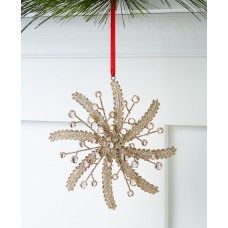 Holiday Lane Crystal Elegance Iron Snowflake Ornaments