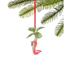 Holiday Lane Florida Flamingo with Palm Ornament