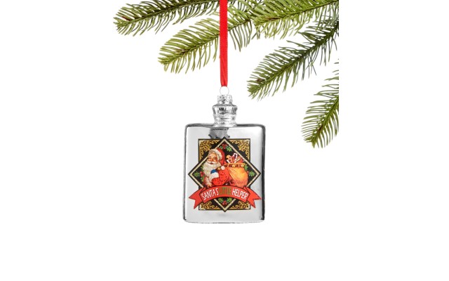  Foodie and Spirits Silver Bottle Ornament