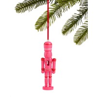 Holiday Lane Merry Brightest Pink Nutcracker Ornaments