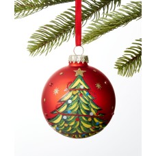 Holiday Lane Santa’s Favorites 2020 Glass Ball with Christmas Tree Ornament
