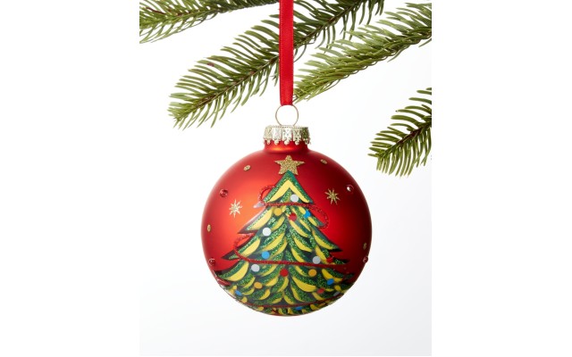  Santa’s Favorites 2020 Glass Ball with Christmas Tree Ornament
