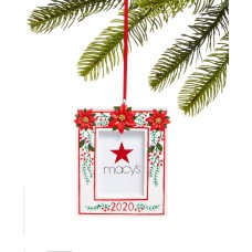 Holiday Lane Santa’s Favorites 2020 Poinsettia Picture Frame Ornament
