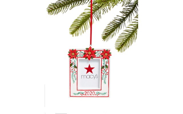  Santa’s Favorites 2020 Poinsettia Picture Frame Ornament