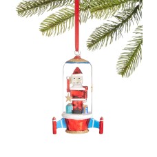 Holiday Lane Santa’s Favorites Glass Rocket Ornament