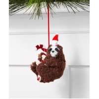 Holiday Lane Santa’s Favorites Sloth with Santa Hat Ornament