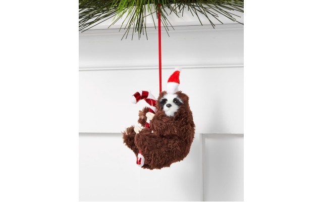  Santa’s Favorites Sloth with Santa Hat Ornament