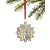 Holiday Lane Shine Bright Glass Flower Ornament
