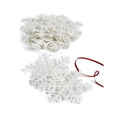 Holiday Lane Shine Bright Snowflake Ornaments