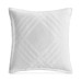  King Pillow Sham Locked Geo Cotton ( White, 20×36)