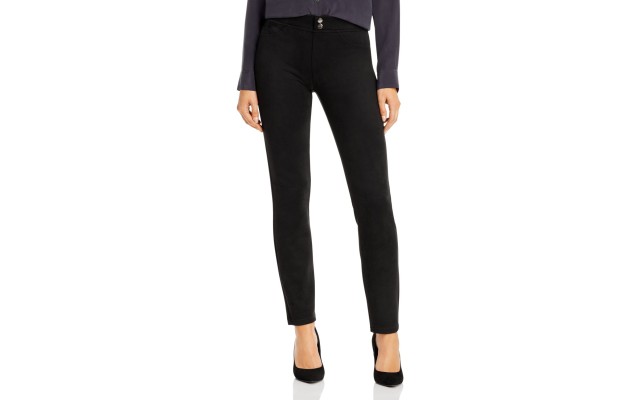  Faux Suede Straight Leg Pants