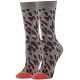  Leopard-print Trouser Socks Charcoal One Size, Gray