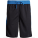  Big Boys Colorblocked Mesh Drawstring Shorts (Black, Medium)