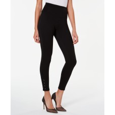 INC International Concepts INC Women’s Laced-Ankle Leggings (Black, XXL)