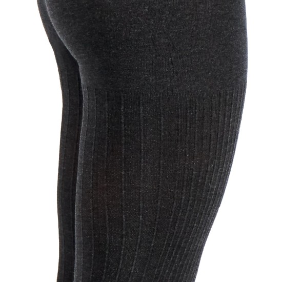  Sweater-Knit Tights Gray
